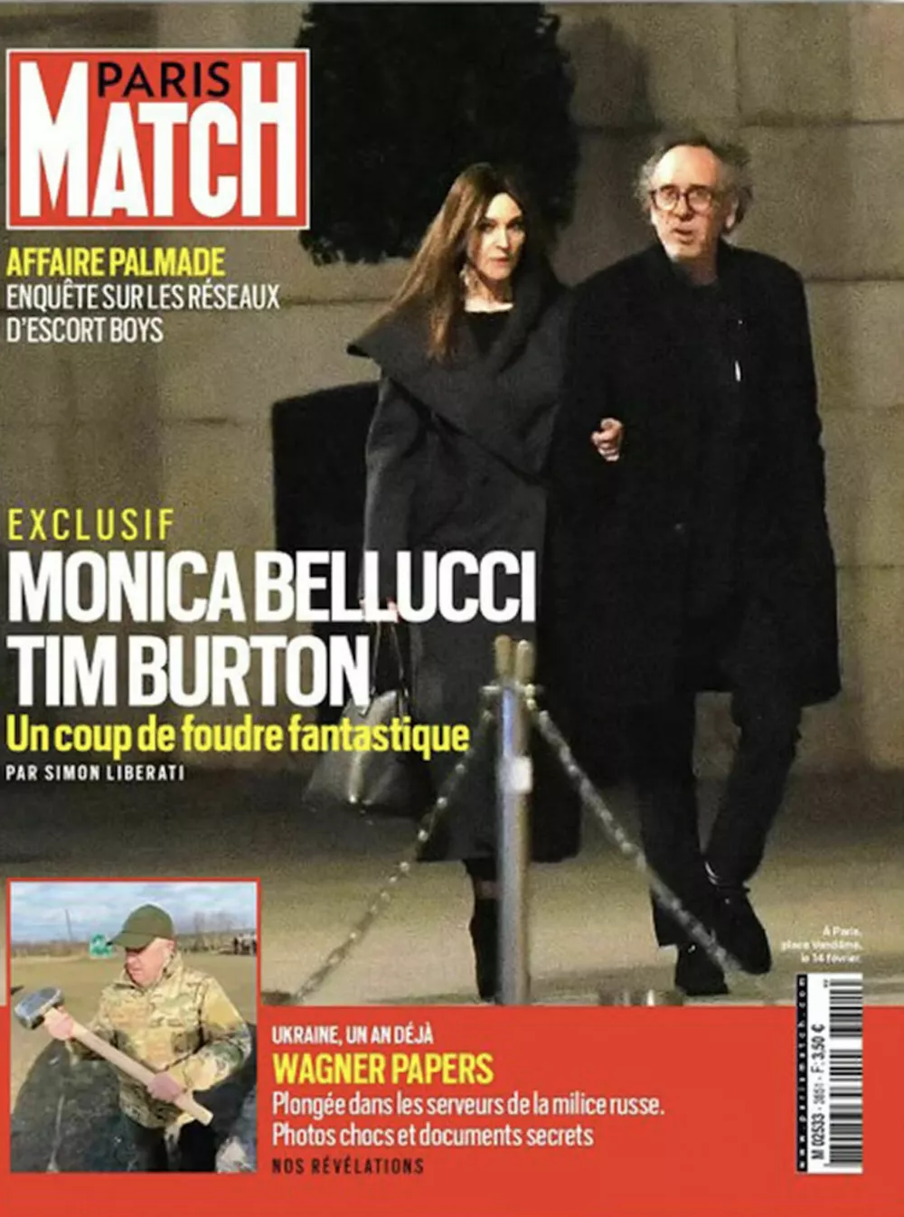 Папарацци поймали Монику Беллуччи и Тима Бертона в Париже