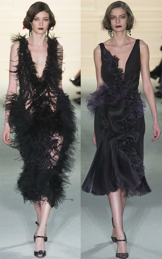 Красивые черные платья Marchesa