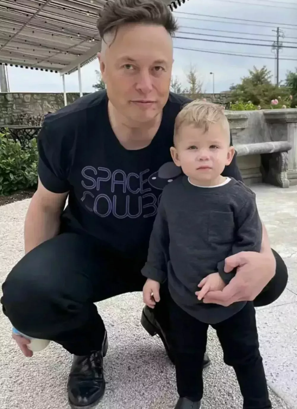 Илон Маск с сыном