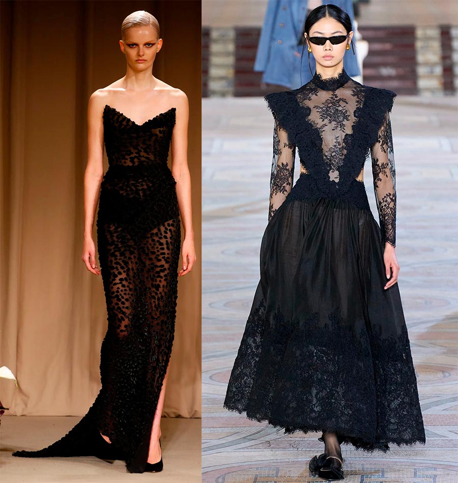 Длинные черные платья: тренды сезона и актуальные образы